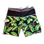 Quiksilver Boardshorts Mens 40 Tropical Floral Swim Trunks Black Neon Surf