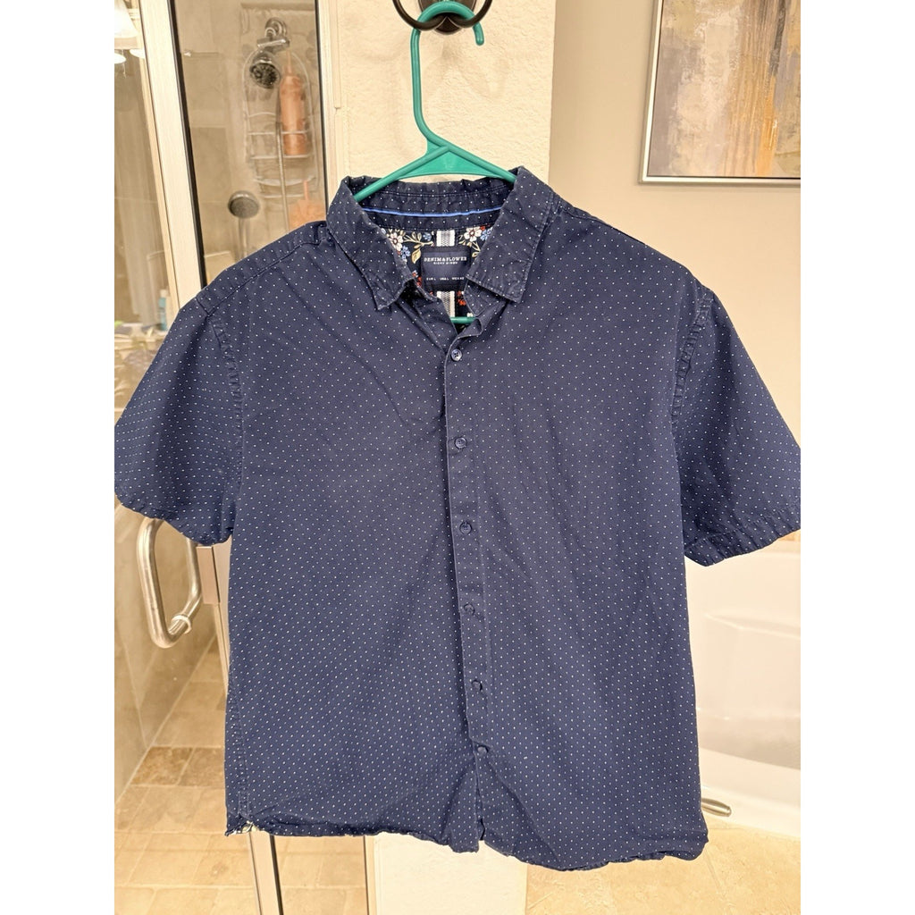 3pc Denim & Flower Ricky Singh Men’s Button Up Shirt Lot L XL Casual Resort
