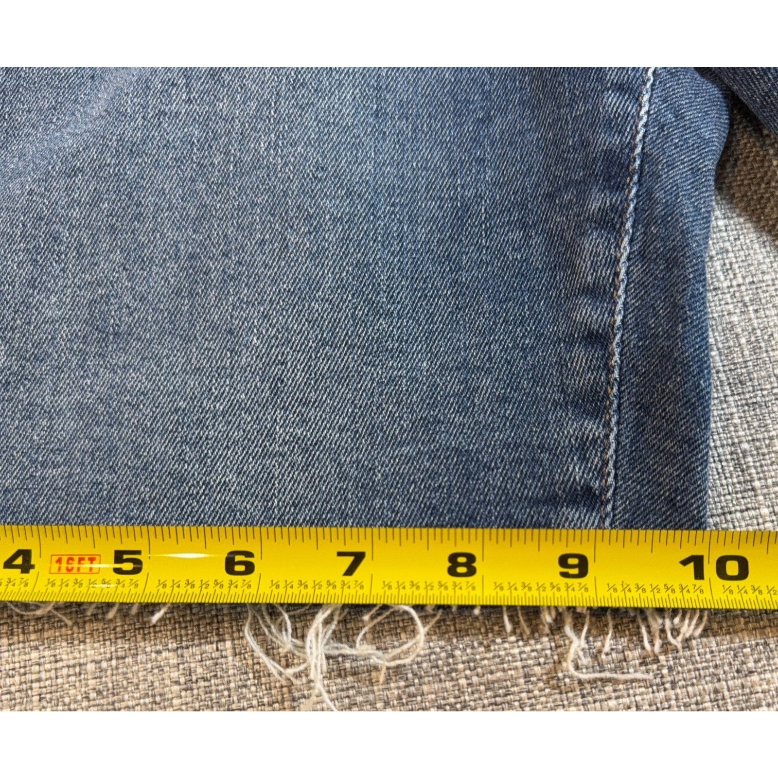 7 For All Mankind Denim Shorts Mens 33 NWT Raw Hem Cutoff Stretch Blue Jeans