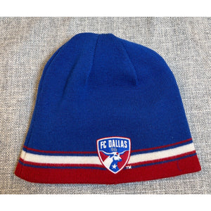 adidas FC Dallas Reversible Beanie MLS Soccer Blue Red Knit Winter Hat