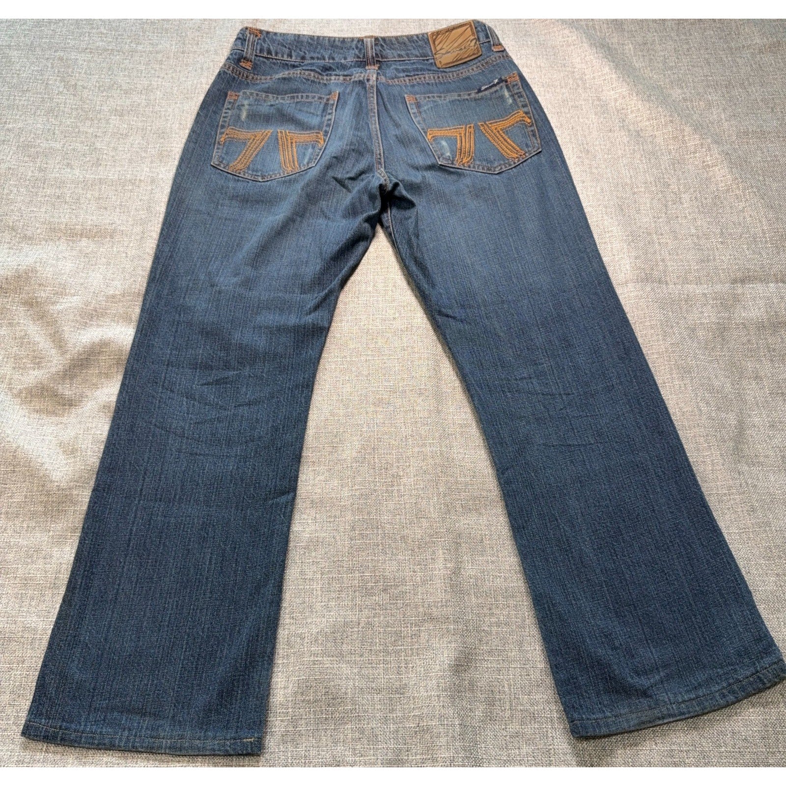 Seven7 Premium Jeans Womens 31 Tall Bootcut Y2K 37.5 Inseam Embroidered