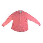 Nautica Sea Voyage Shirt Mens L Coral Red Long Sleeve Button Up Pockets