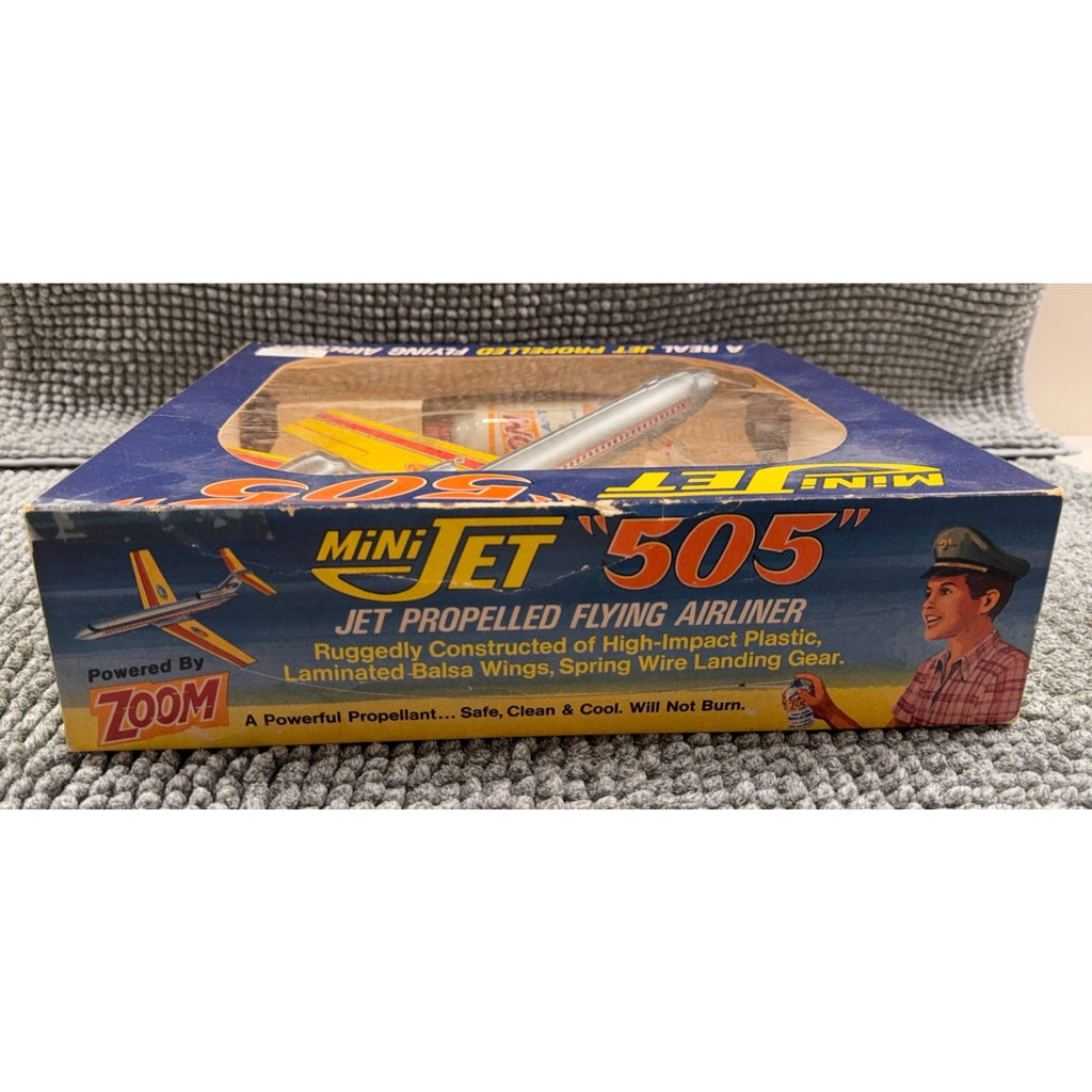 1970 Victor Stanzel Mini Jet 505 ZOOM Jet Propelled Airliner Toy Plane Boxed