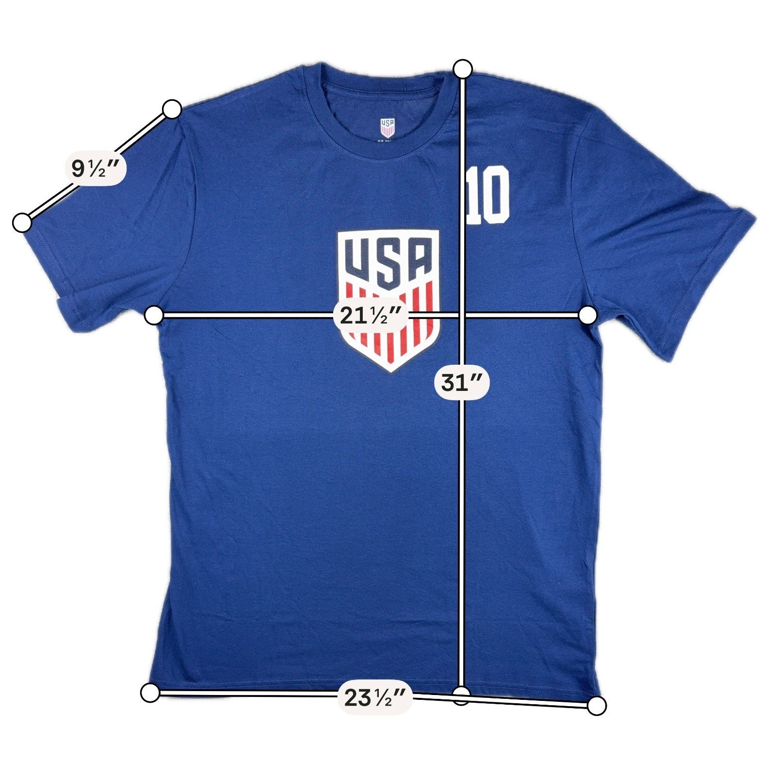 Christian Pulisic #10 USA Soccer T Shirt Men L USMNT Blue 2026 U.S. Soccer