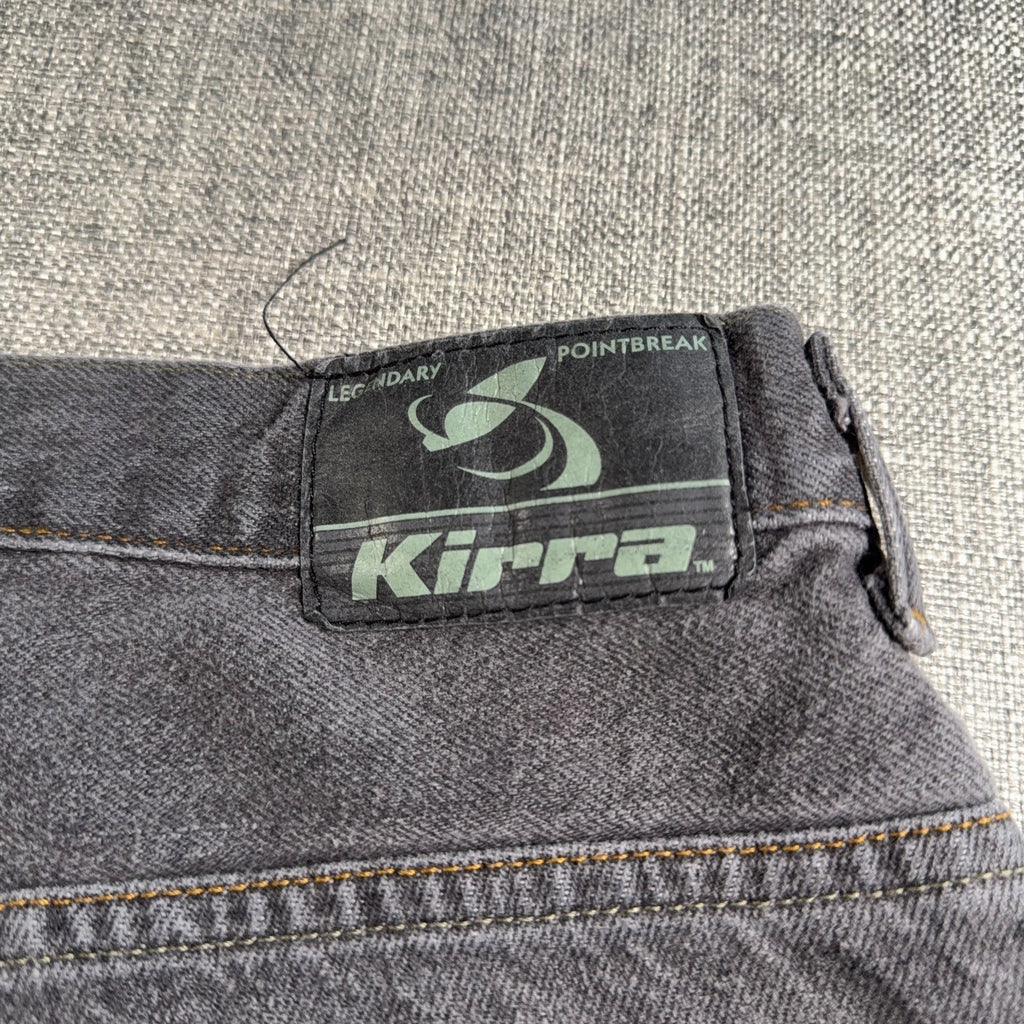 Kikwear Rushmore Jeans Mens 33x30 Gray Baggy Wide Leg Y2K Rave Skater Denim