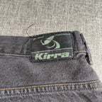 Kikwear Rushmore Jeans Mens 33x30 Gray Baggy Wide Leg Y2K Rave Skater Denim