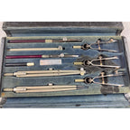 Vintage Keuffel & Esser Minusa 795-8 Drafting Tool Set Compasses Case USA K&E