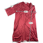 Vintage Henson Kickernick Nightgown Peignoir Robe Set M Burgundy Lace Nylon