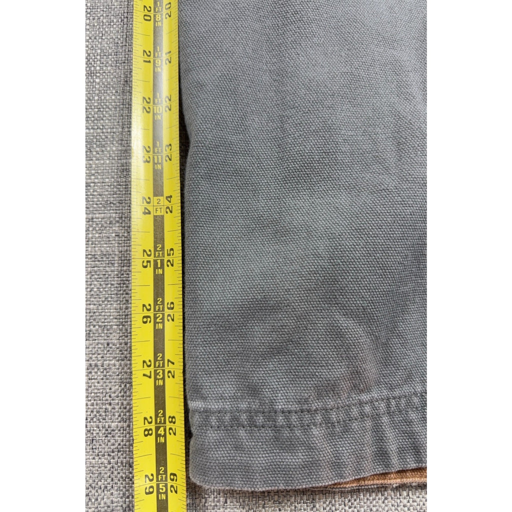 Duluth Trading Co Work Pants Mens 40x34 Relaxed Fit Gray Cargo Utility Canvas