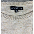 J Crew Mercantile Sweater Mens XL Oatmeal Beige 100% Cotton Crewneck Raglan
