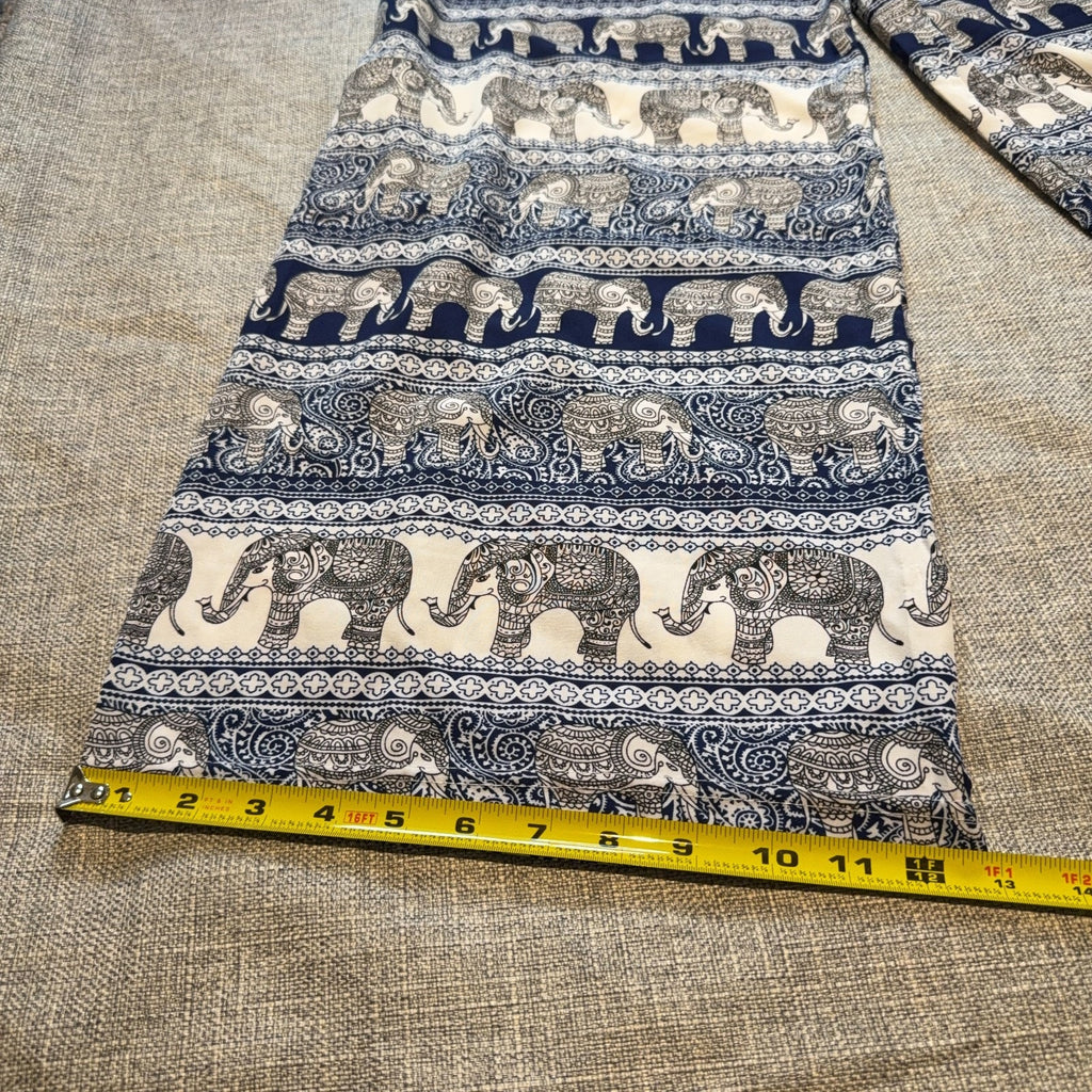 Boho Lounge Yoga Hemxi Elephant Palazzo Pants Women’s Wide Leg Festival NWT