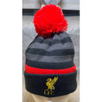 Liverpool FC Warrior Pom Beanie Hat 2012-15 LFC Soccer Black Red Gray OS
