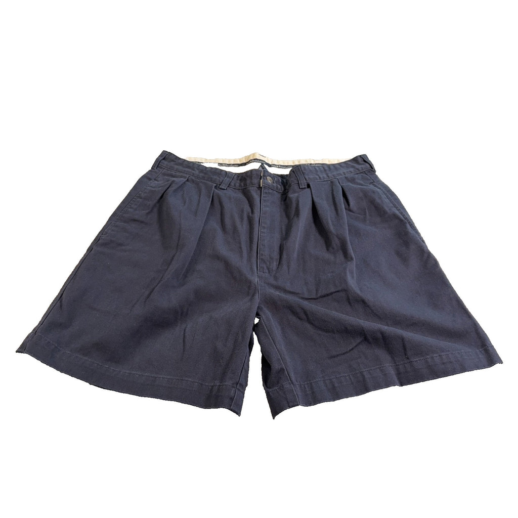Polo Ralph Lauren Polo Chino Shorts Mens 33 Navy Pleated Cotton 7” Inseam