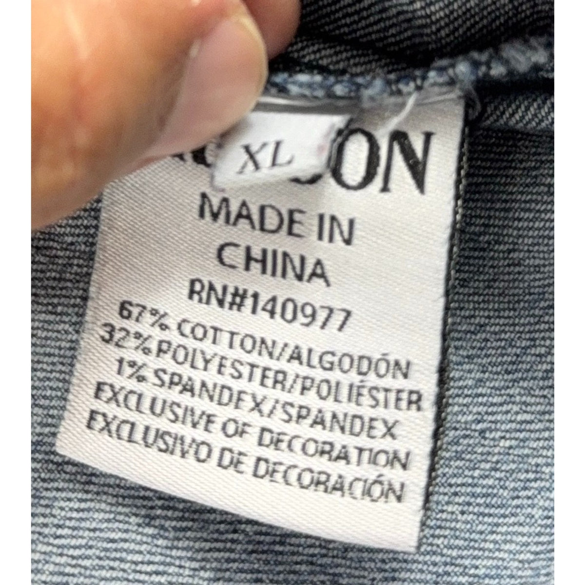 Y2K Light Wash Hudson Girls Stretch Denim Trucker Jacket XL 14/16
