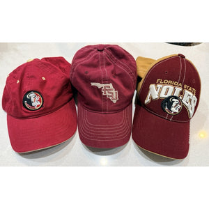 Florida State Seminoles Hat Lot (3) Vintage Logo Dad Caps Top of World Zephyr