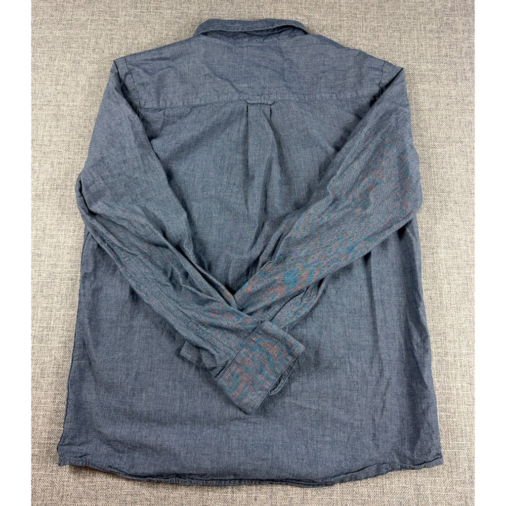 Vision Street Wear Chambray Button Up Shirt Womens S Blue Skate Streetwear