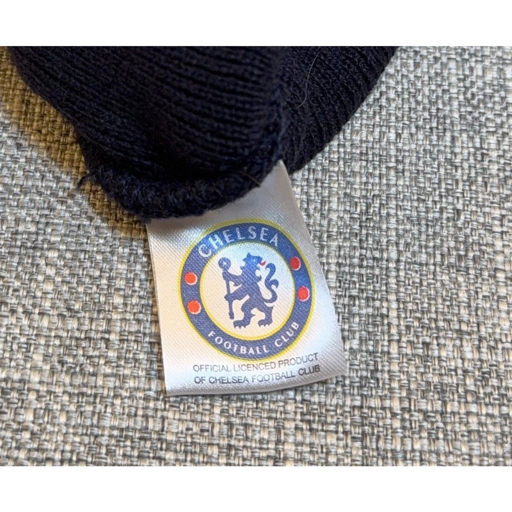 Chelsea FC Beanie Hat Navy Blue Embroidered Crest Official Licensed Soccer EPL