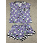 Disney Nightmare Before Christmas Pajama Set XS Jack Skellington Purple Shorts