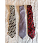 Lot 3 Mens Designer Ties Polo Ralph Lauren Neiman Marcus Silk Paisley Polka Dot