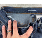 Calvin Klein Jeans CKJ 021 Womens 29x32 Slim Straight Stretch Denim Blue Paint