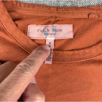 Rag & Bone Miles Pocket T Shirt Mens M Orange Organic Cotton Raw Hem Made Peru