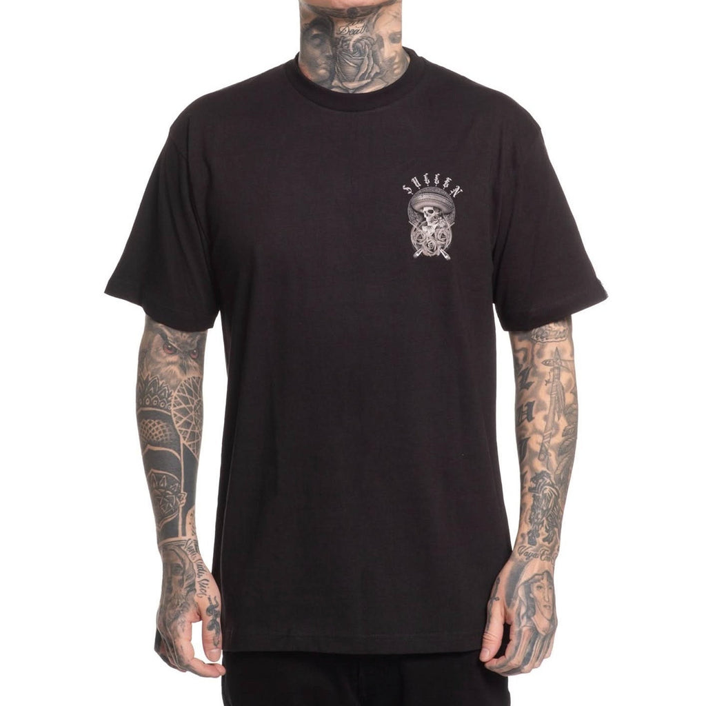Sullen Art Collective Sicarios T-Shirt Men's L Black Skull Tattoo NWT
