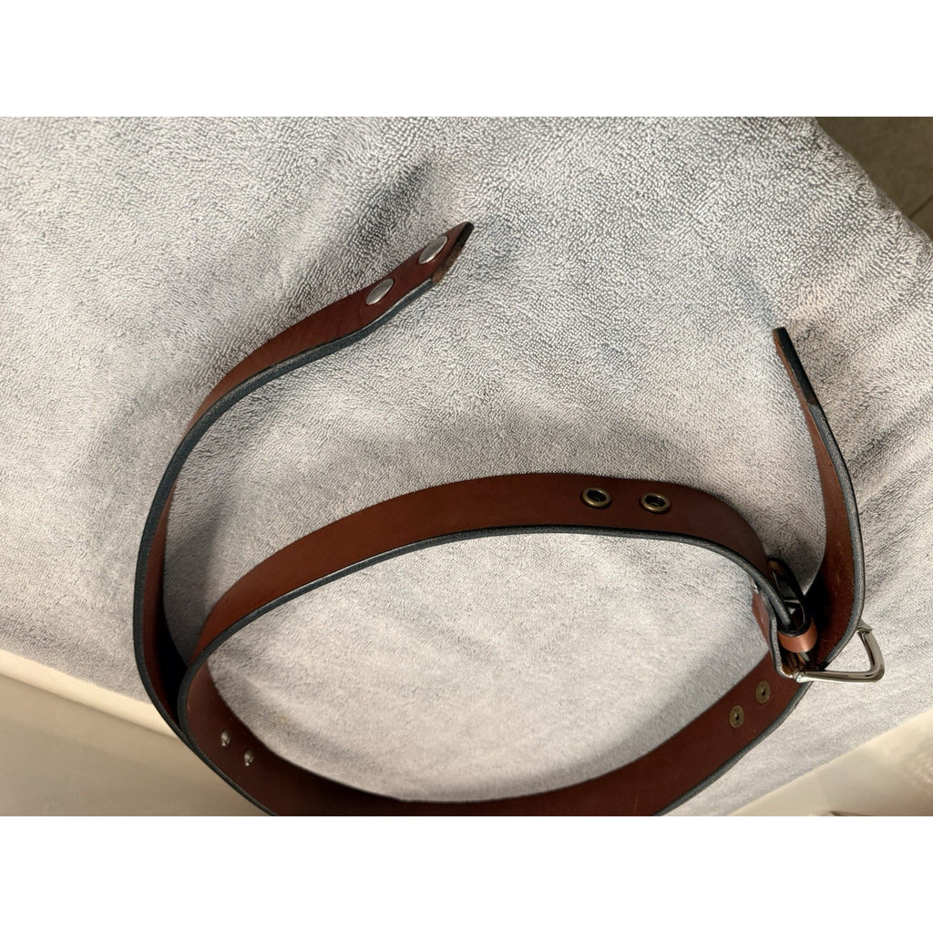 Turtleback Leather Gun Belt Heavy Duty CCW EDC Brown Leather Size ~46 USA Made