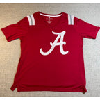 Colosseum Alabama Crimson Tide Womens Medium Red Distressed A Football Shirt