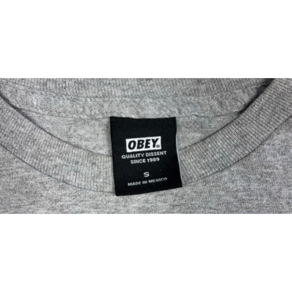 OBEY We The People Defend Dignity Shirt Small Gray Shepard Fairey Graphic Tee