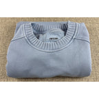 Aerie Women S Oversized Crewneck Sweatshirt Blue Ribbed Side Panels Pullover