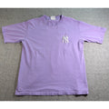 MLB Korea Oversized New York Yankees T Shirt Mens Large Purple Lavender NY