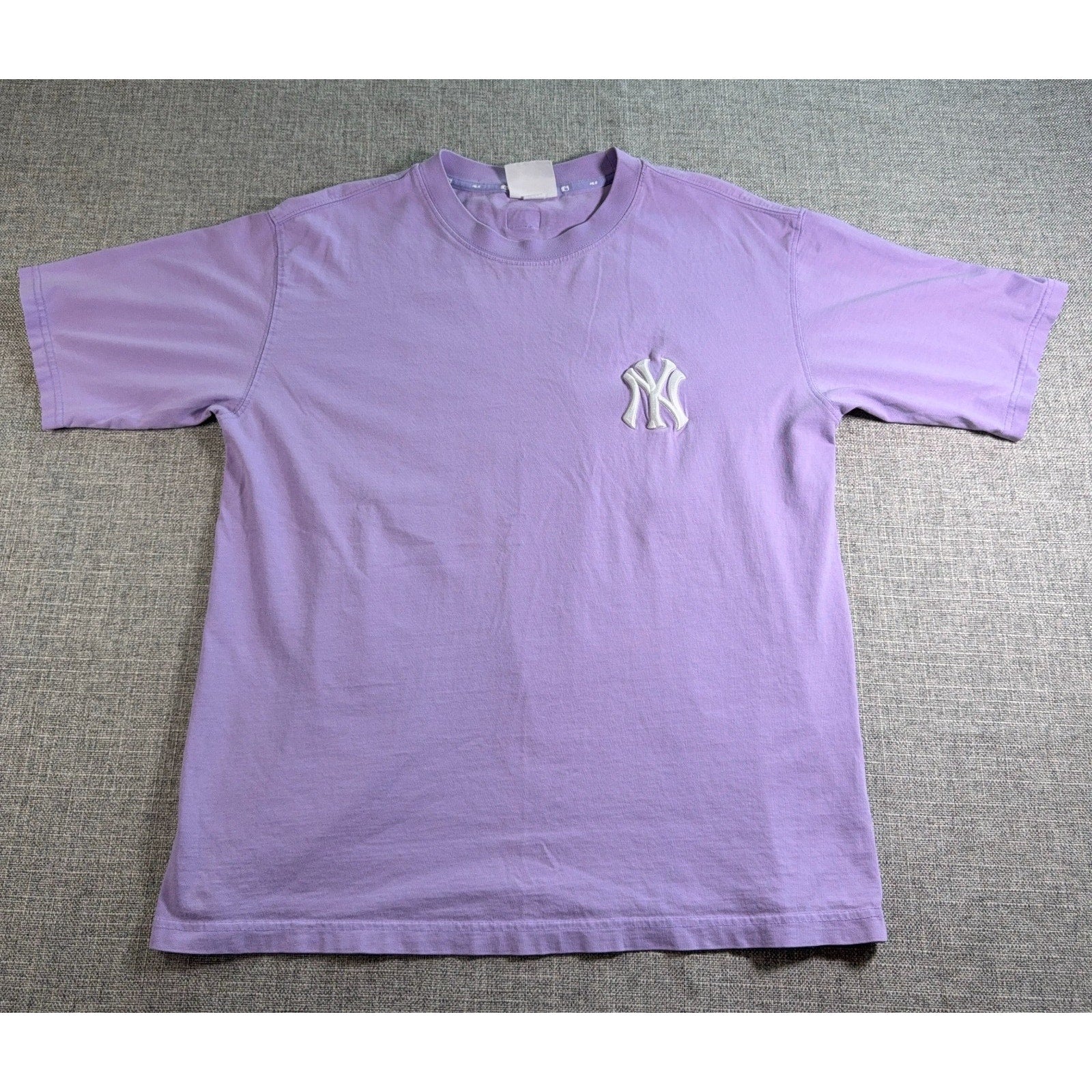 MLB Korea Oversized New York Yankees T Shirt Mens Large Purple Lavender NY