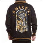 Sullen Ruben Banez Full Zip Hoodie Men's L Black Gold Skull Snake NWT