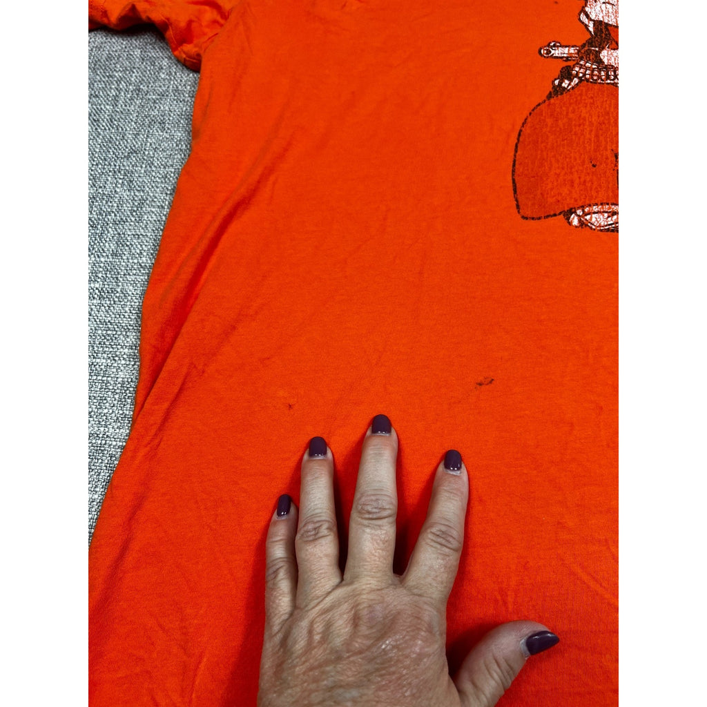 Oklahoma State Cowboys Pistol Pete Retro Brand T Shirt XXL Orange Made USA OSU