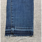 J.Crew Women's Size 26 Dark Wash Slim Jeans Raw Frayed Hem 28.5 Inseam