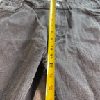 Chams Mens Jeans 36 Gray Black Y2K Embroidered Pocket Straight Leg Denim