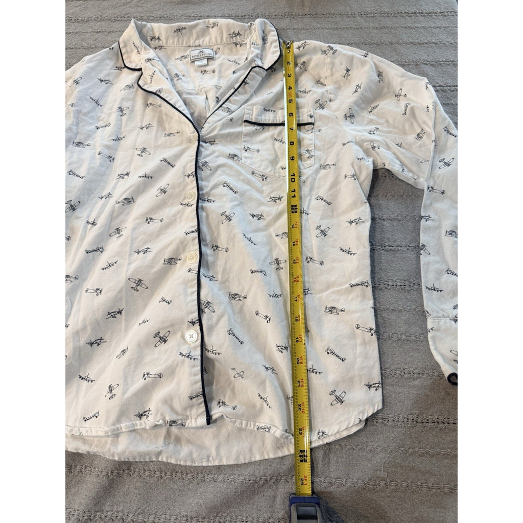 Petite Plume PJ Set Womens XL Airplane Print Cotton Sleepwear Lounge Pants