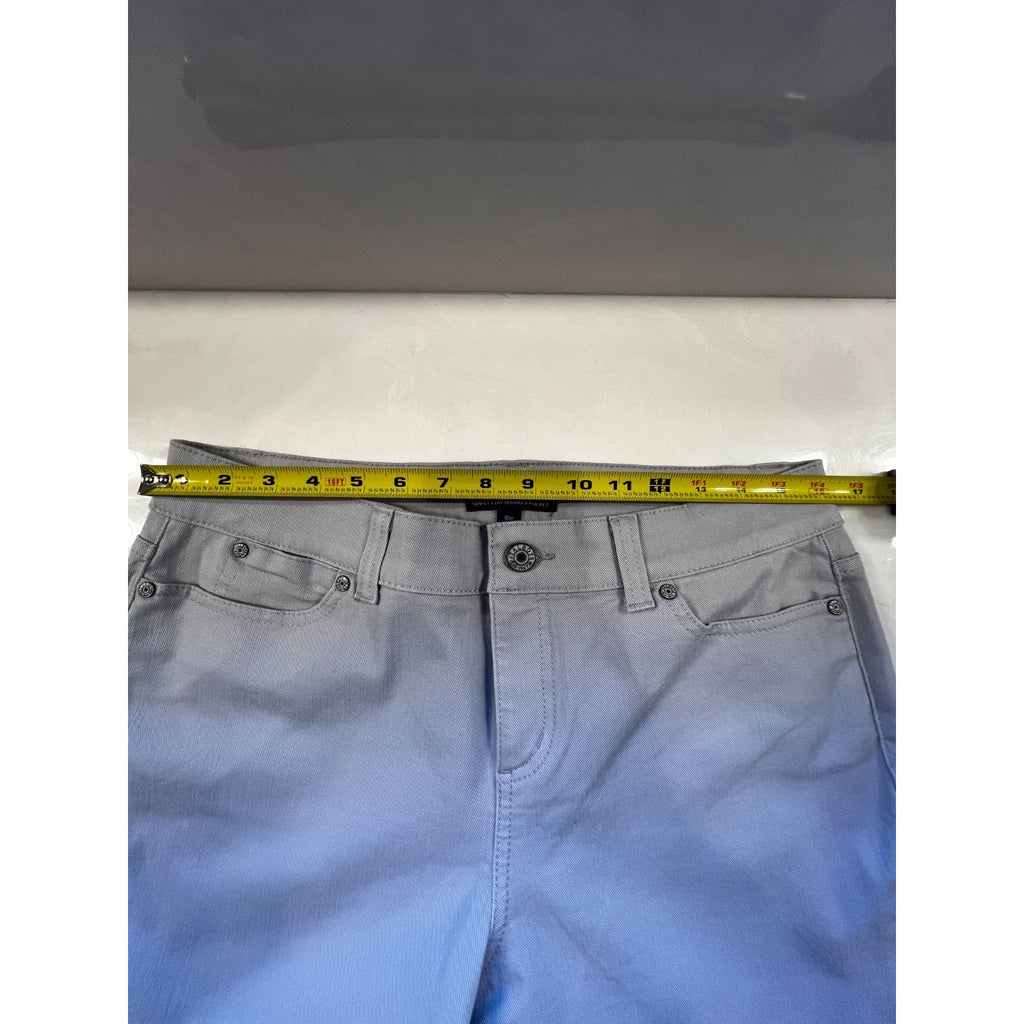 Talbots Simply Flattering 5 Pocket Crop Pants Womens 10P Gray Stretch Cropped