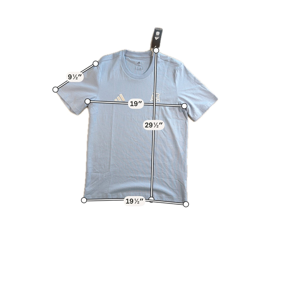Adidas Argentina AFA DNA T Shirt Mens Small NWT Blue Soccer Football National