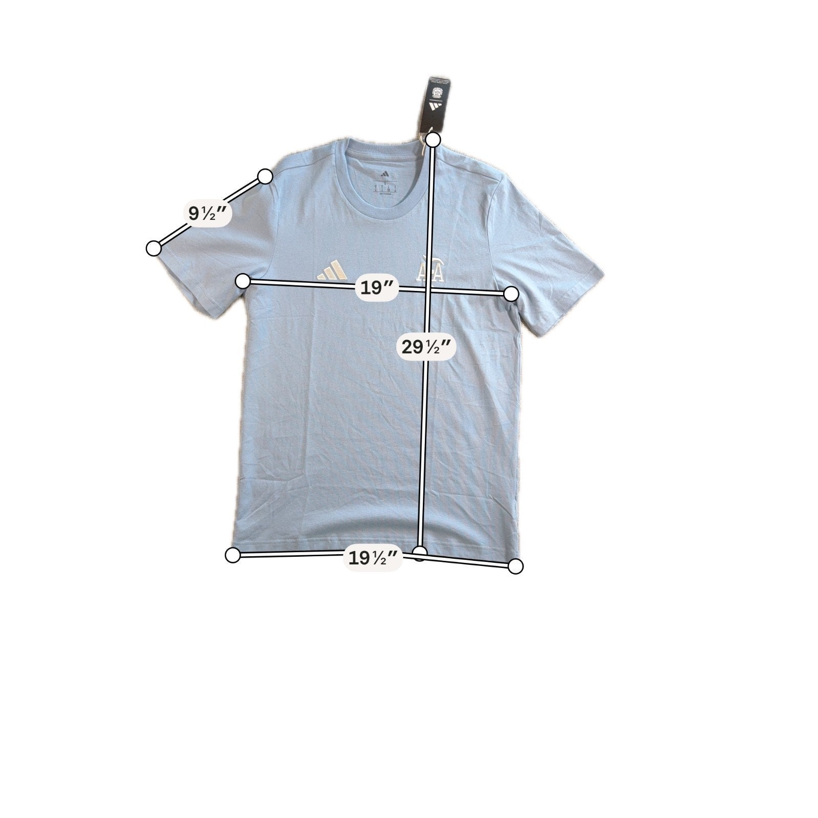 Adidas Argentina AFA DNA T Shirt Mens Small NWT Blue Soccer Football National