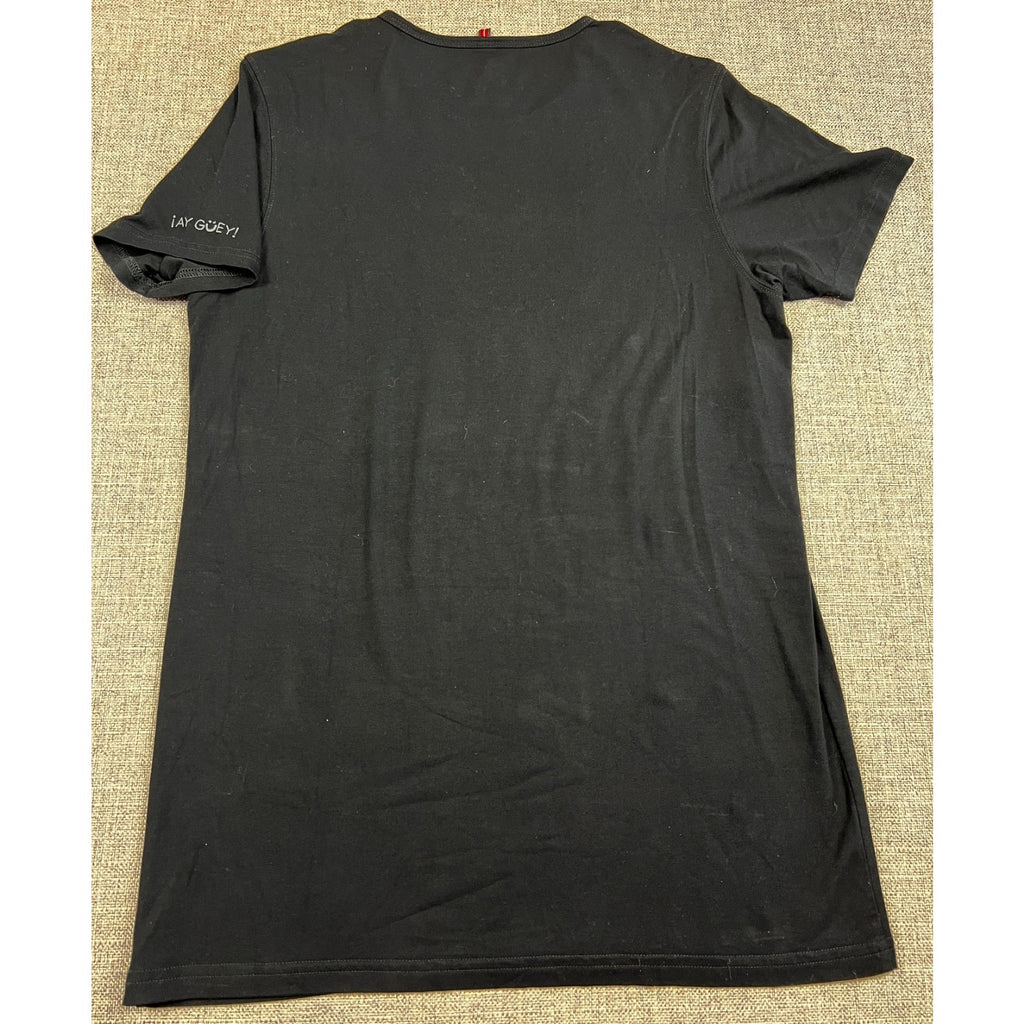Ay Guey Jaguar Graphic T Shirt Mens S Black Mexican Art Stretch Tee