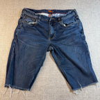 Tommy Bahama Sand Drifter Mens 34 Blue Denim Cutoff Jorts Raw Hem