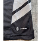 Second Half Supply Co, LLC Adidas black and white Aeroready soccer training jersey with geometric side panel detail