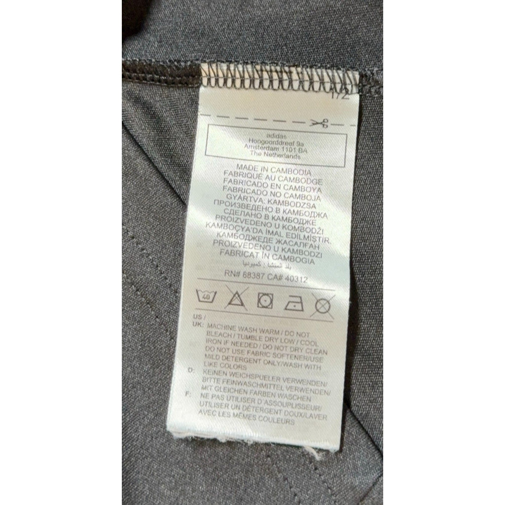Second Half Supply Co, LLC Adidas soccer jersey care label with manufacturing and washing instructions in Cambodia