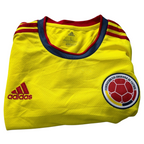 Second Half Supply Co, LLC Adidas Colombia 2020/21 home long sleeve soccer jersey in yellow with red and navy accents