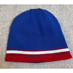 Second Half Supply Co, LLC adidas FC Dallas reversible knit beanie in royal blue with red and white striped hem