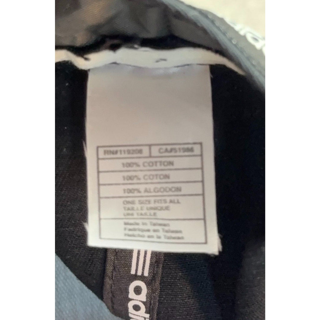 Second Half Supply Co, LLC Atlanta United FC Adidas hat interior care label showing 100 percent cotton material