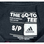 Second Half Supply Co, LLC black Adidas The Go-To Tee cotton shirt size small neck label detail