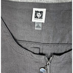 Second Half Supply Co, LLC Anne Klein gray linen blend utility tunic with half-zip front and scoop neckline