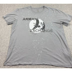 Second Half Supply Co, LLC gray Armani Exchange graphic t-shirt featuring an eagle and flock of birds print.